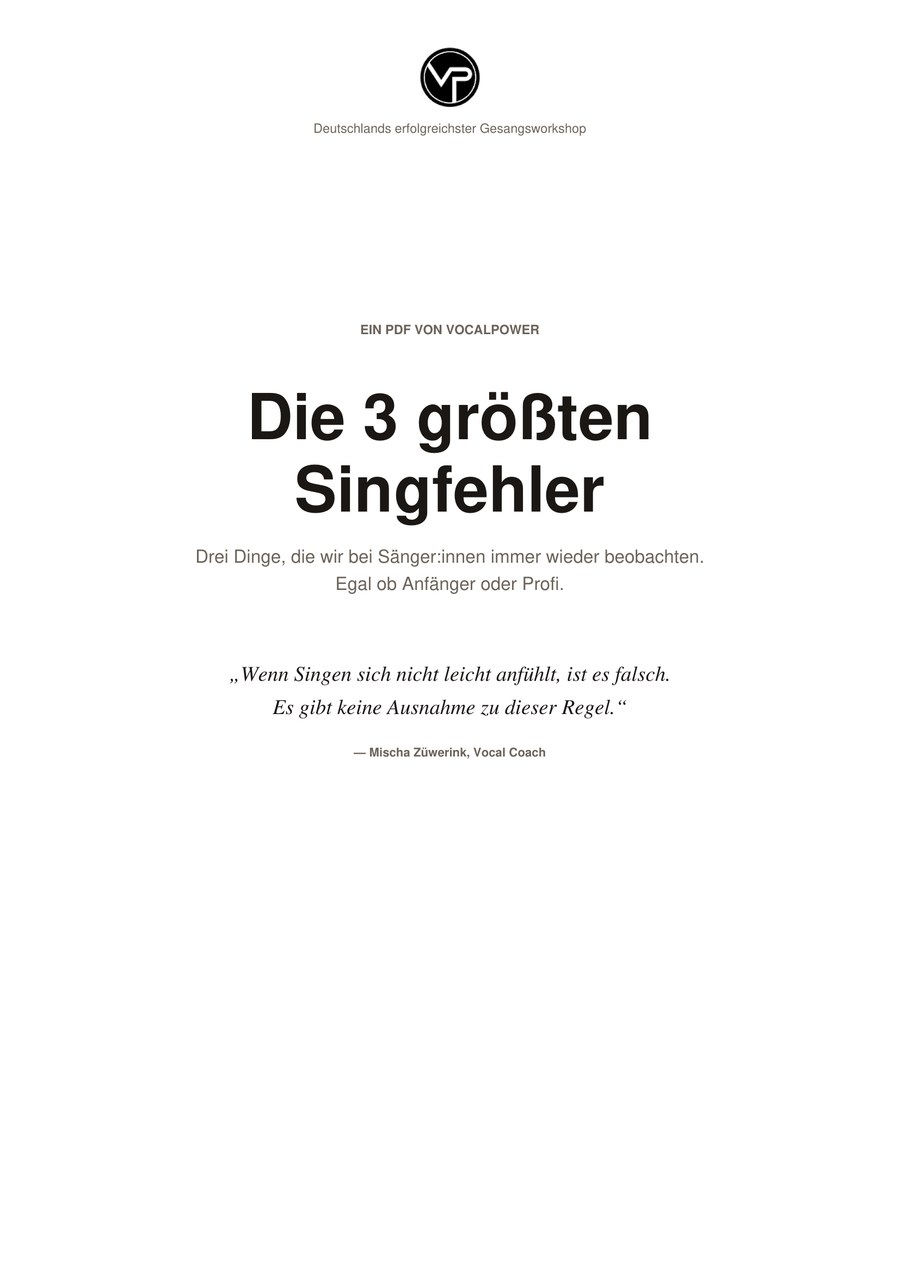 Vorschau: PDF-Cover Die 3 größten Singfehler